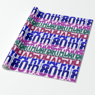 Papel De Regalo 80.º cumpleaños _