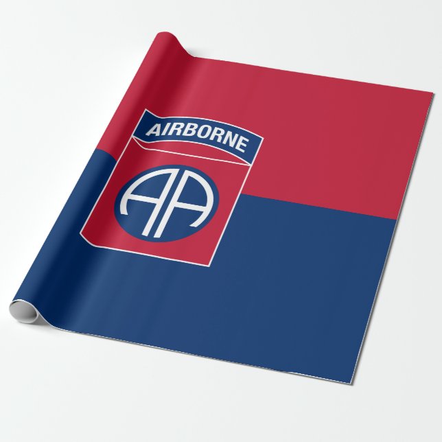 Papel De Regalo 82ª División Aérea Bandera Veterano Militar (Desenrollado)