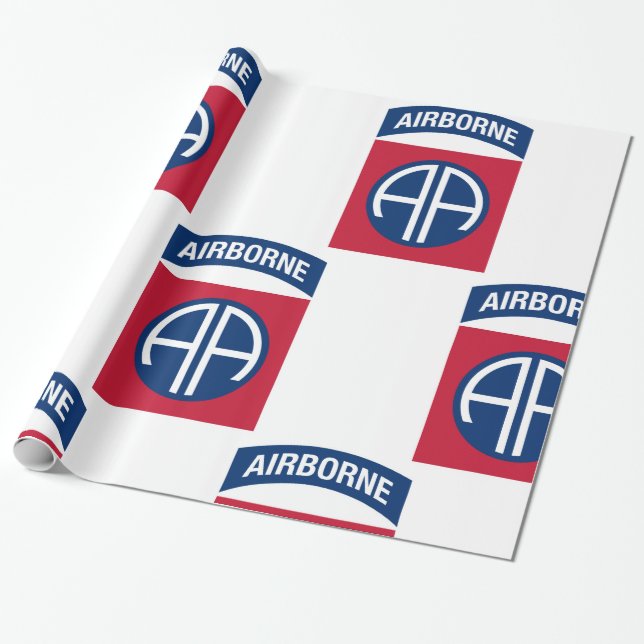 Papel De Regalo 82ª División Aérea Insignia Veterano Militar (Desenrollado)