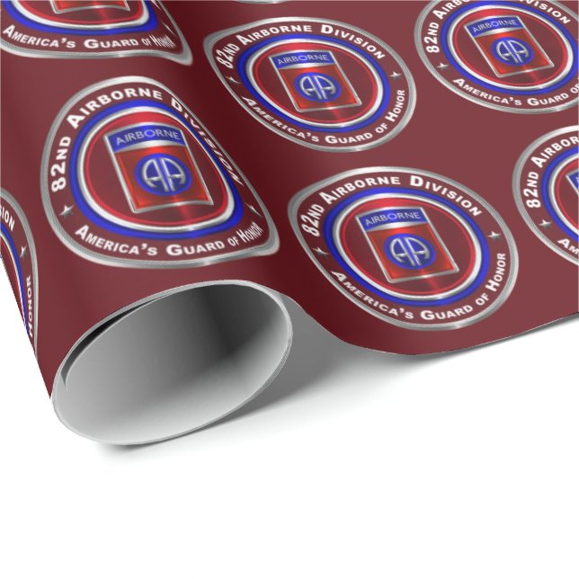 Papel De Regalo 82ª División Aérea-Todos los americanos (Esquina del rollo)