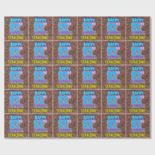 Papel De Regalo 82.º cumpleaños: Diversión, graffiti urbano inspir