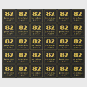 Papel De Regalo 82° cumpleaños - Aspecto inspirado en el Art Deco 