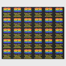 Papel De Regalo 83.º cumpleaños: Inspirado en el arcoiris divertid