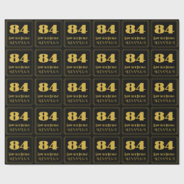 Papel De Regalo 84º cumpleaños - Aspecto inspirado en el Art Deco 