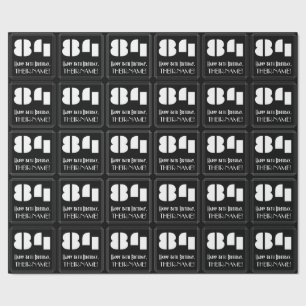 Papel De Regalo 84° cumpleaños: Aspecto inspirado en el Art Deco "