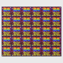 Papel De Regalo 84th Birthday: Loving Hearts Pattern, Rainbow # 84