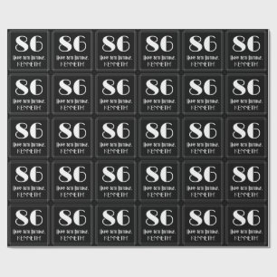 Papel De Regalo 86º cumpleaños - Aspecto inspirado en el Art Deco