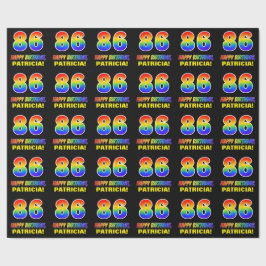 Papel De Regalo 86º cumpleaños: audaz, divertido, simple, arcoiris