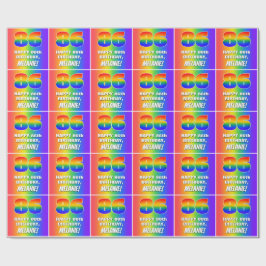 Papel De Regalo 86º cumpleaños: Colorido, divertido patrón arcoiri