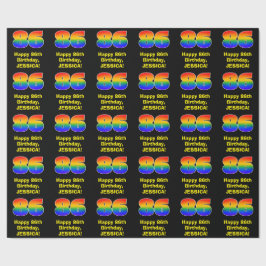 Papel De Regalo 86º cumpleaños: Inspirado arcoiris divertido y col