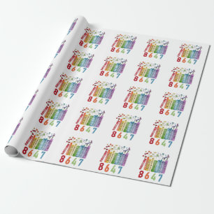 Papel De Regalo 8647 Sutil Anti Trump Anti MAGA 86 47 Floral LGBT