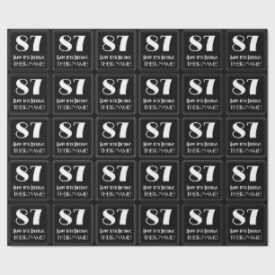 Papel De Regalo 87 Aniversario - Aspecto inspirado en el Art Deco 