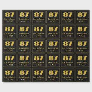 Papel De Regalo 87 cumpleaños - Aspecto inspirado en el Art Deco "