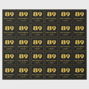 Papel De Regalo 89º cumpleaños - Aspecto inspirado en el Art Deco 