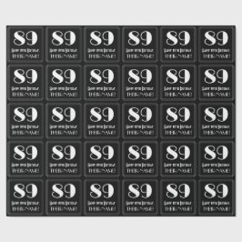 Papel De Regalo 89º cumpleaños - Aspecto inspirado en el Art Deco 