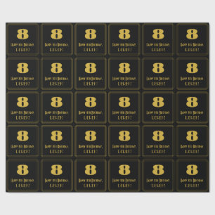 Papel De Regalo 8 Aniversario - Aspecto inspirado en el Art Decó "