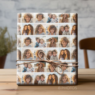 Papel De Regalo 8 Colaje de Fotos - Cuadrícula Mínima Moderna con