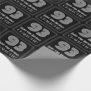 Papel De Regalo 93.ª Cumpleaños: Aspecto inspirado en el Art Deco