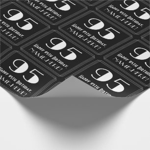 Papel De Regalo 95º cumpleaños - Aspecto inspirado en el Art Deco