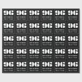 Papel De Regalo 96º cumpleaños: Aspecto inspirado en el Art Deco "