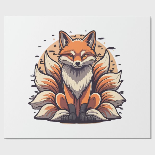 Papel De Regalo 9 Espiral de Fox con cola (Superficie plana)
