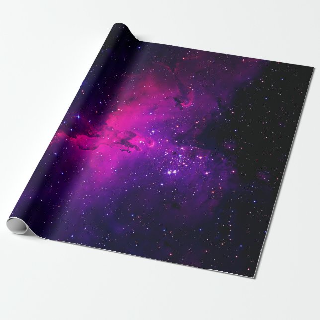 Papel De Regalo A beautiful, bright space nebula. background,abstr (Desenrollado)