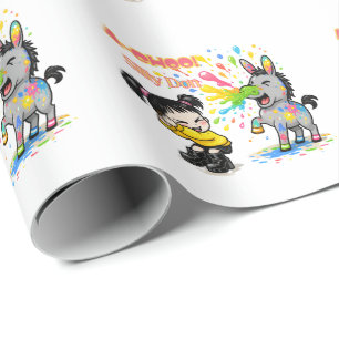 Papel De Regalo ¡A-CHÚ! Don Tonto: divertida caricatura de burro e
