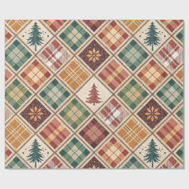 Papel de regalo a cuadros festivos estéticos