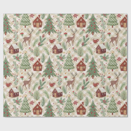 Papel de regalo a cuadros festivos estéticos