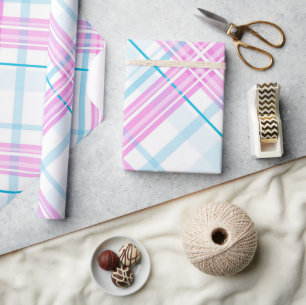 Papel de regalo a cuadros pastel elegante