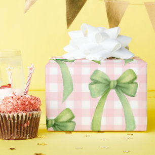 Papel de regalo a cuadros rosados