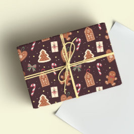 Papel De Regalo A Cute Christmas Wrapping Paper With Gingerbread