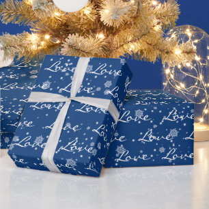 Papel De Regalo A los navidades les encanta el texto en copos de n