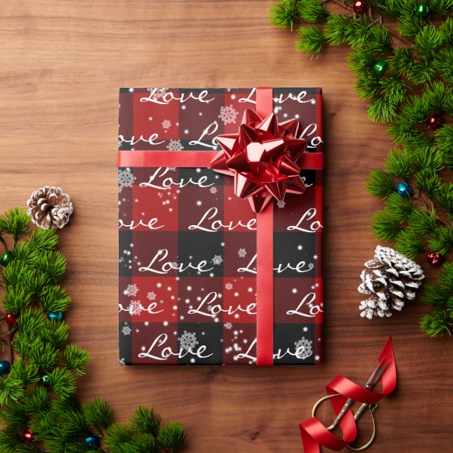 Papel De Regalo A Los navidades Les Encanta El Texto En Los Copos  (Regalo de vacaciones)