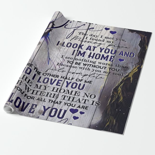 Papel De Regalo A mi esposa | Canvas de amor (Desenrollado)