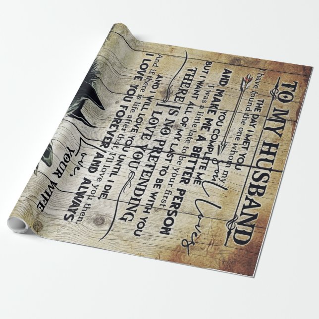 Papel De Regalo A mi regalo de marido | Bonita Carta A Boyfriend | (Desenrollado)