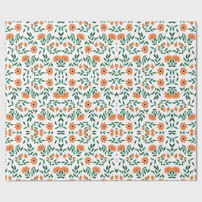 Papel De Regalo A piece of wrapping paper with a floral pattern (Superficie plana)