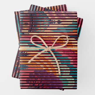 Papel de regalo a rayas de cúpula de fantasía pers