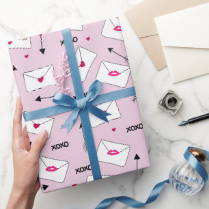 Papel De Regalo A San Valentín le encantan las cartas y flechas de