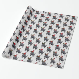 Papel De Regalo A Santa Claus le encantan los rinocerontes