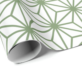 Papel De Regalo A seamless pattern of interlocking green geometric