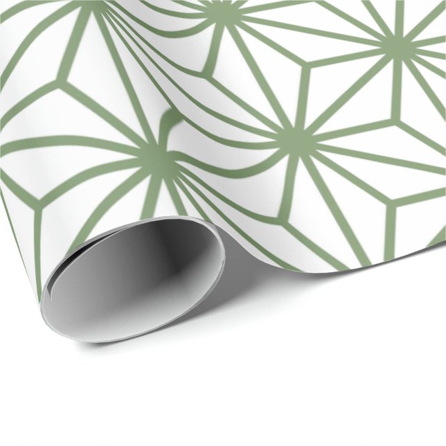 Papel De Regalo A seamless pattern of interlocking green geometric (Subido por el creador)