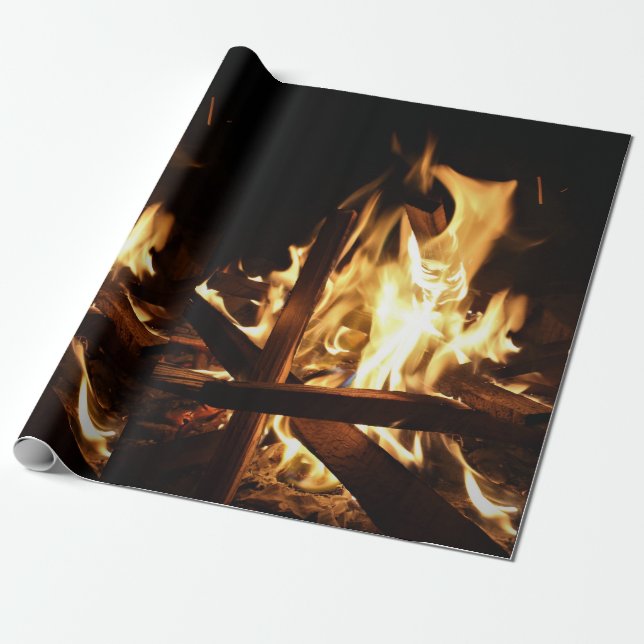 Papel De Regalo A través de las llamas (Desenrollado)