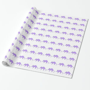 Papel De Regalo Aardvark púrpura