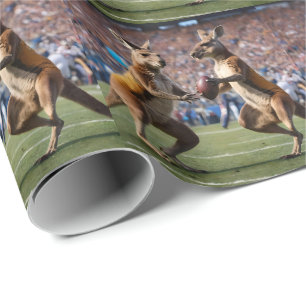 Papel De Regalo "Abajo la acción: Kangaroos jugando las reglas aus