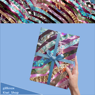Papel De Regalo Abalone Shell Scallop 3D Pink