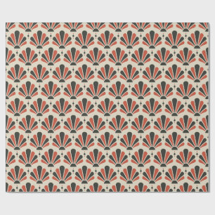 Papel De Regalo Abanico Art Deco en forma de lágrima de Avena, Car