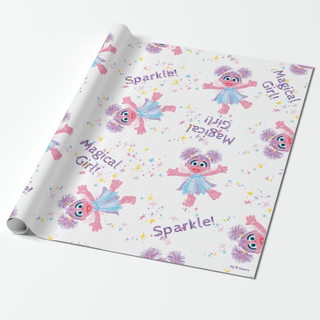 Papel De Regalo Abby Cadabby Sparkle Pattern (Desenrollado)