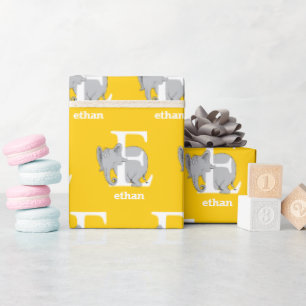 Papel De Regalo ABC del Dr. Seuss: Carta E - Blanco   Añadir su no