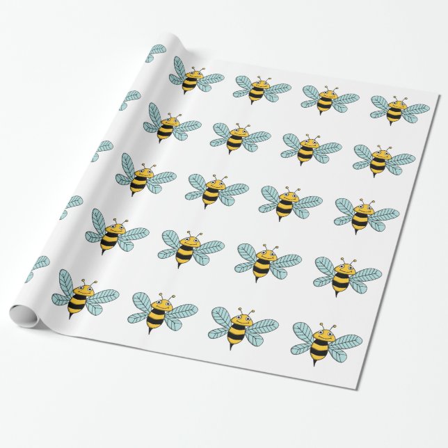 Papel De Regalo abeja (Desenrollado)